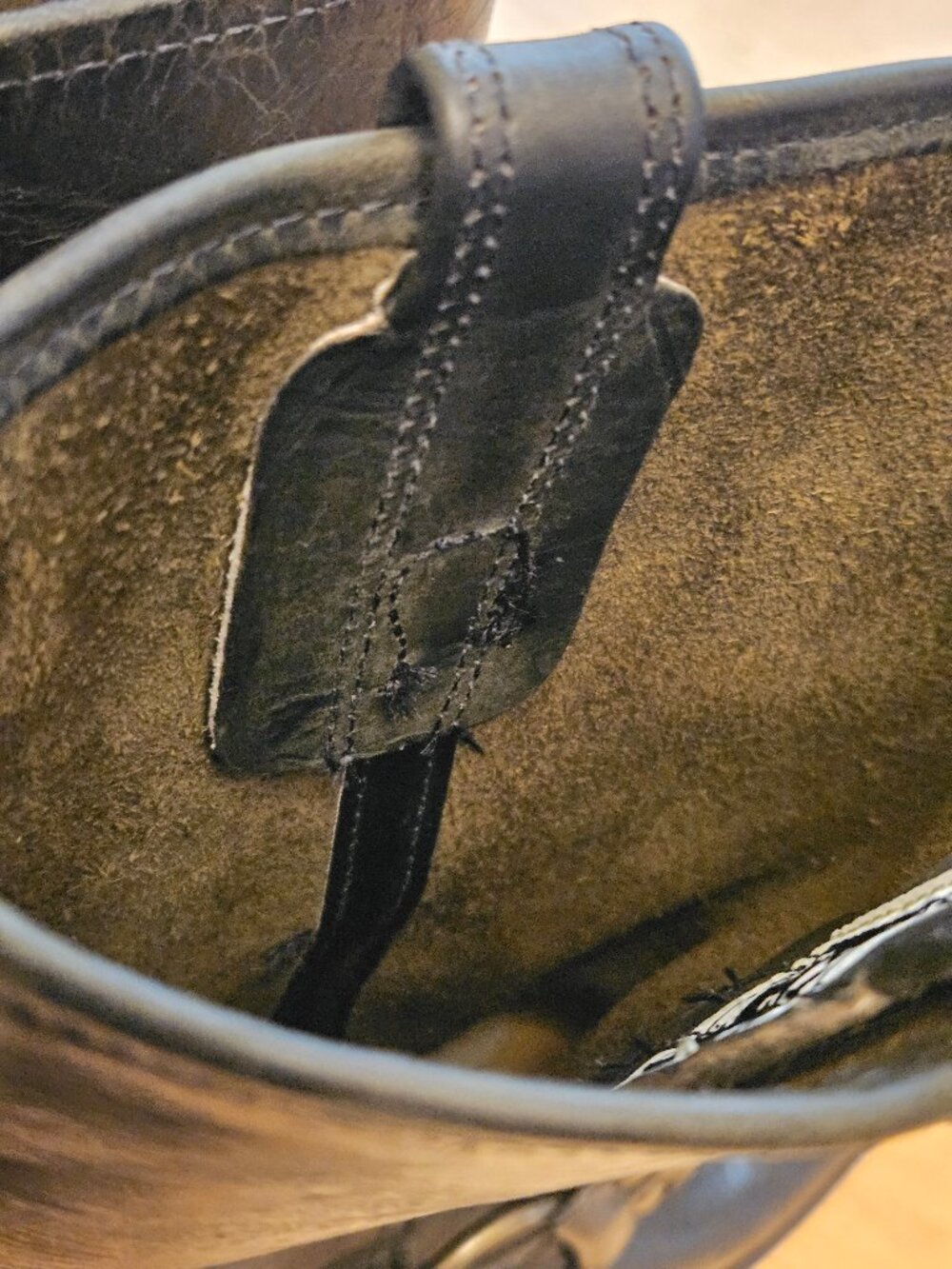 Frye Black Leather Moto Boots 8 - Like New - Picture 8 of 9